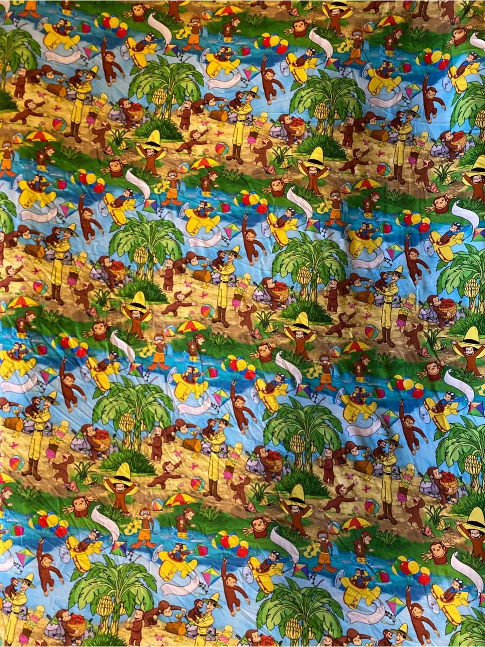 Curious George bamboo crib sheet NWT